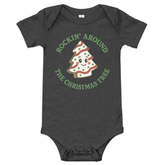 Cakes baby onesie dark grey heather