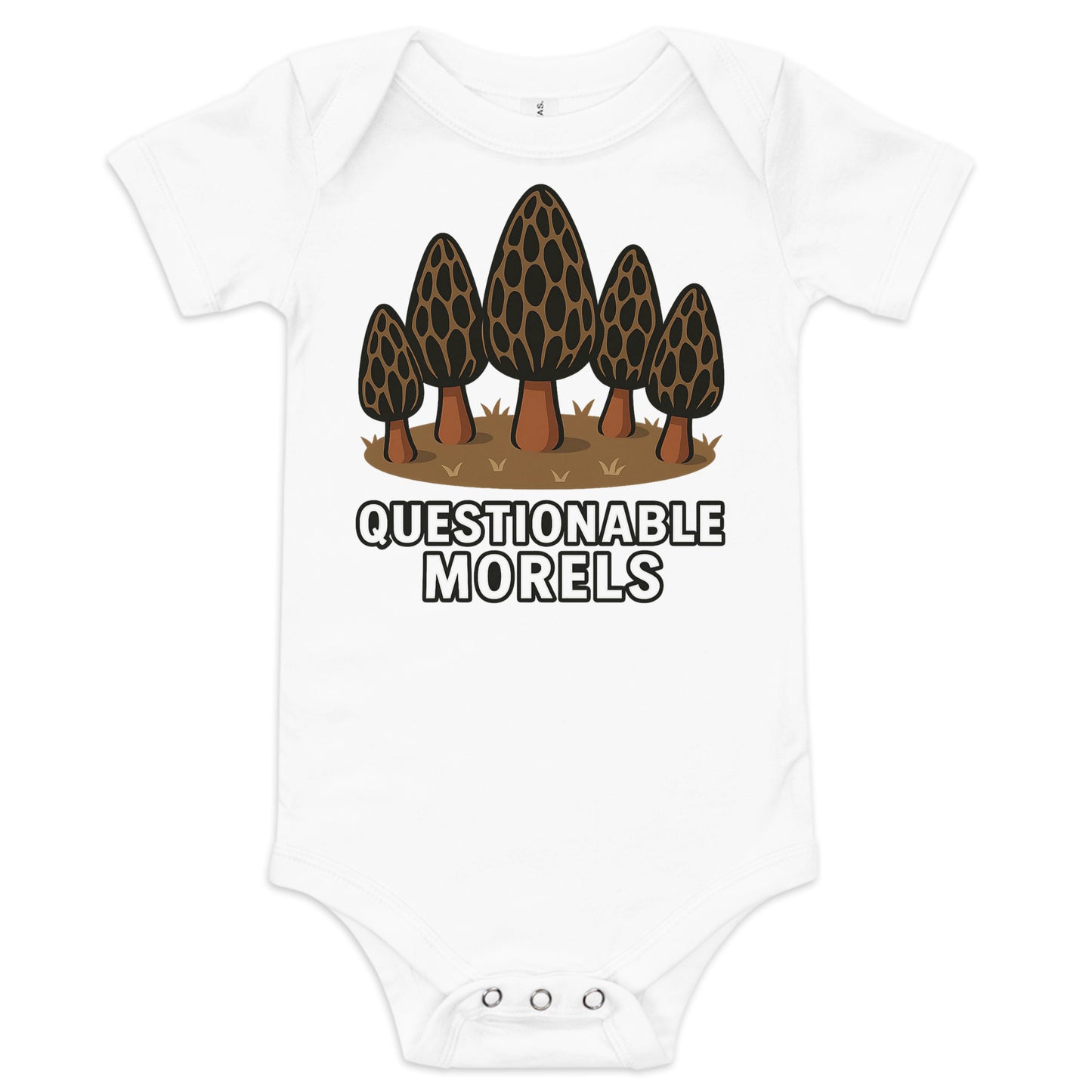 Questionable baby onesie white