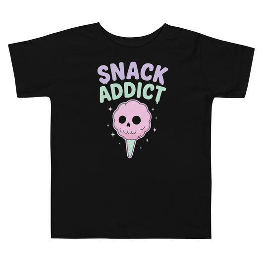 Snack Addict toddler tee black