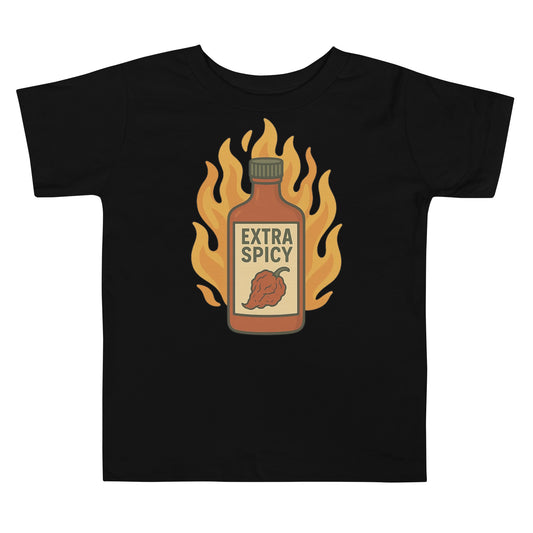Extra Spicy toddler tee black