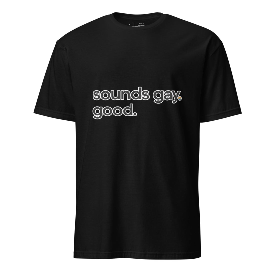 Sounds Gay tee, subtle Pride apparel