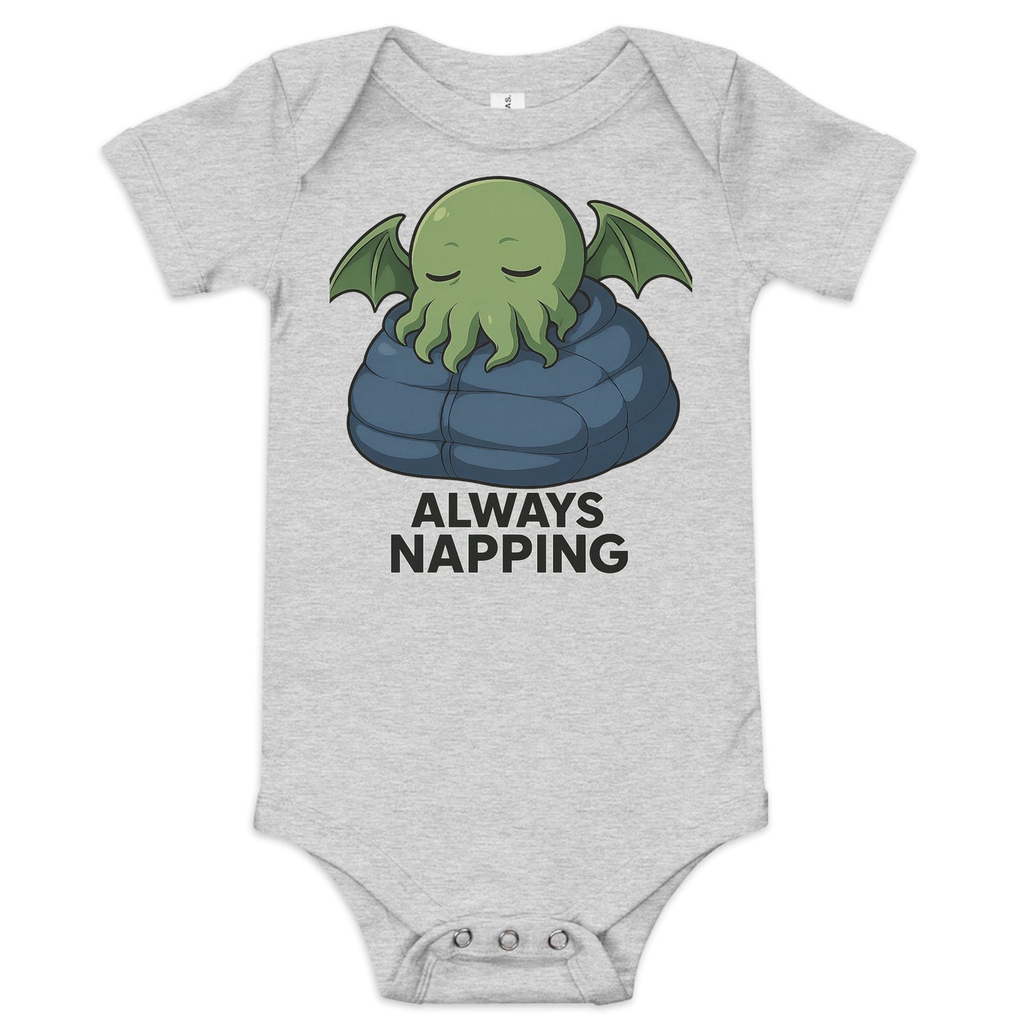 Always Napping baby onesie athletic heather