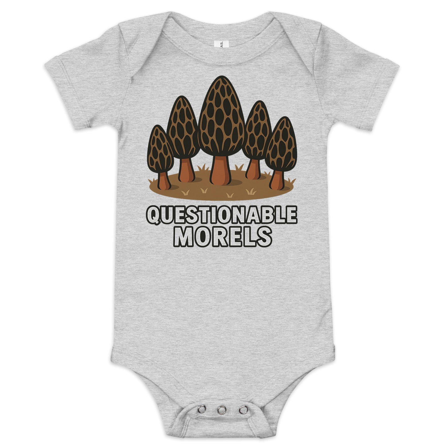 Questionable baby onesie athletic heather