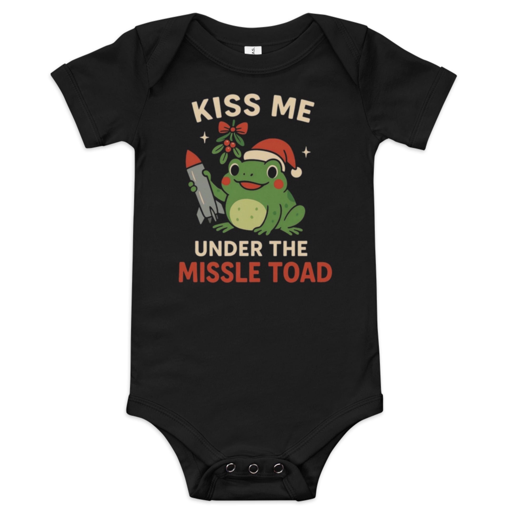 Missile Toad baby onesie black