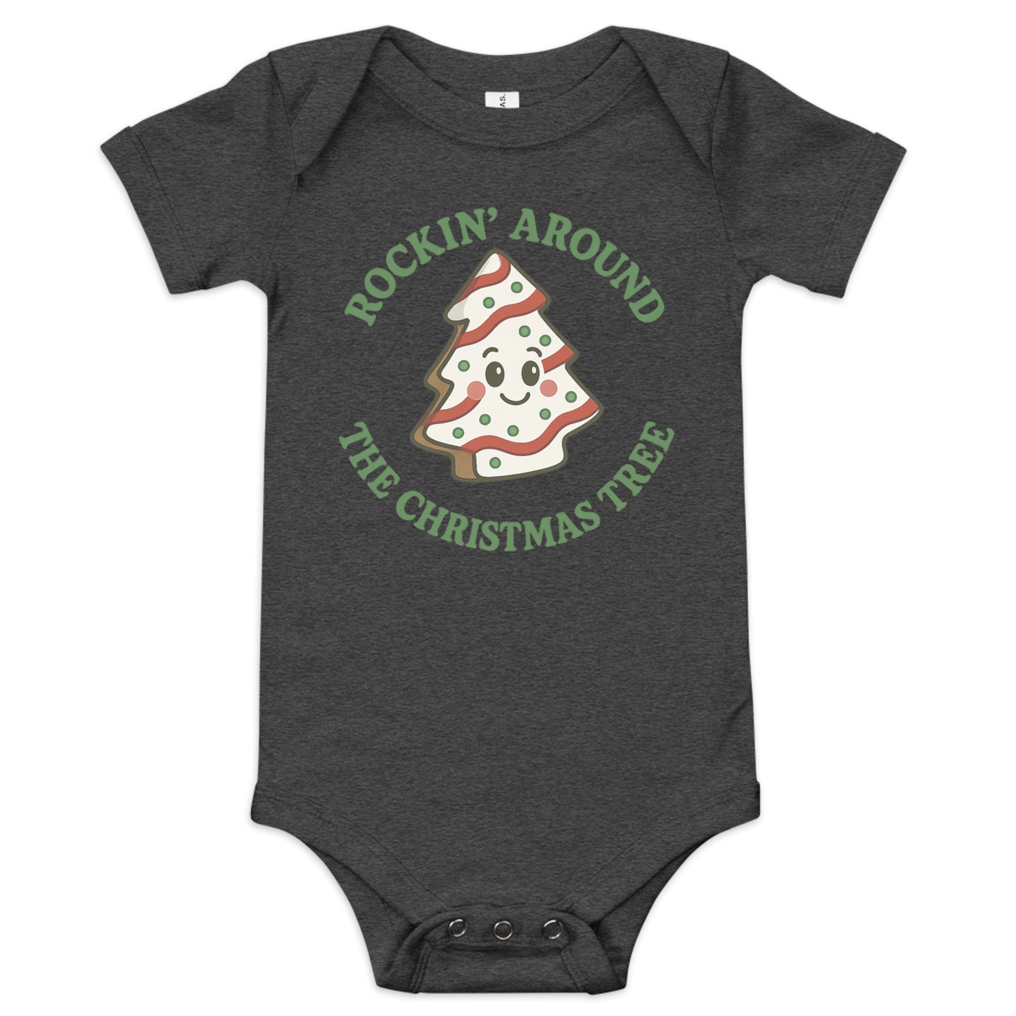 Cakes baby onesie dark grey heather