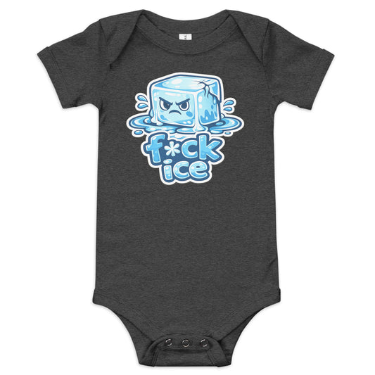 Fck Ice baby onesie dark grey heather