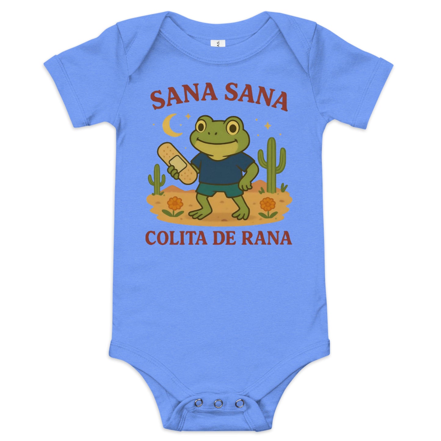 Sana Sana baby onesie heather columbia blue