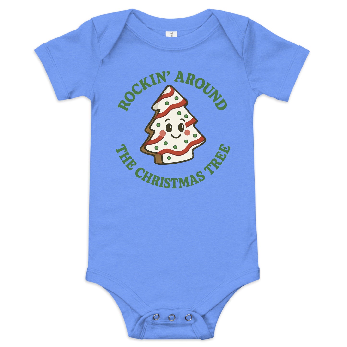 Cakes baby onesie heather columbia blue