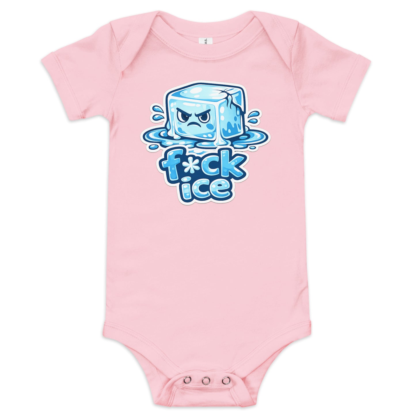 Fck Ice baby onesie pink