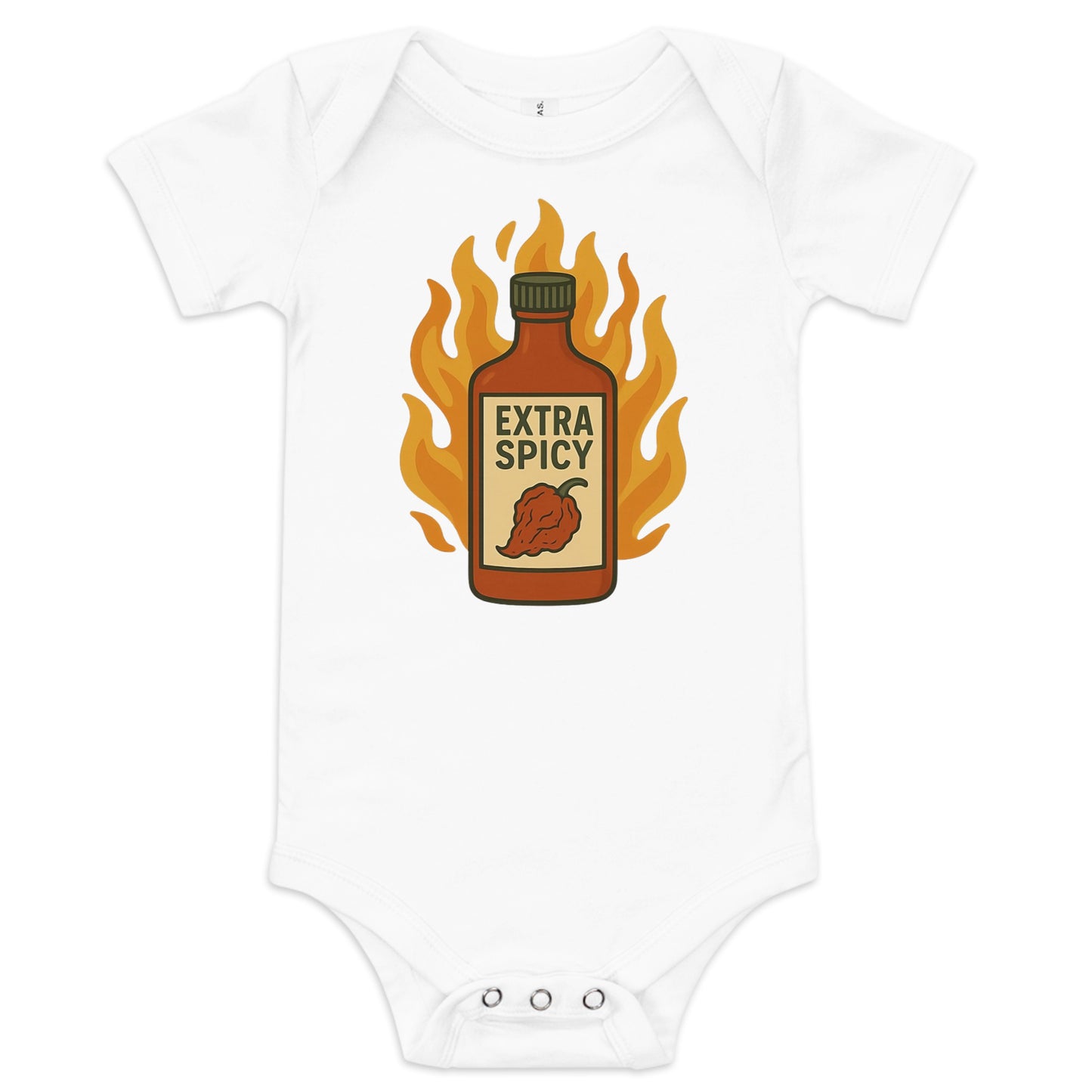 Extra Spicy baby onesie white
