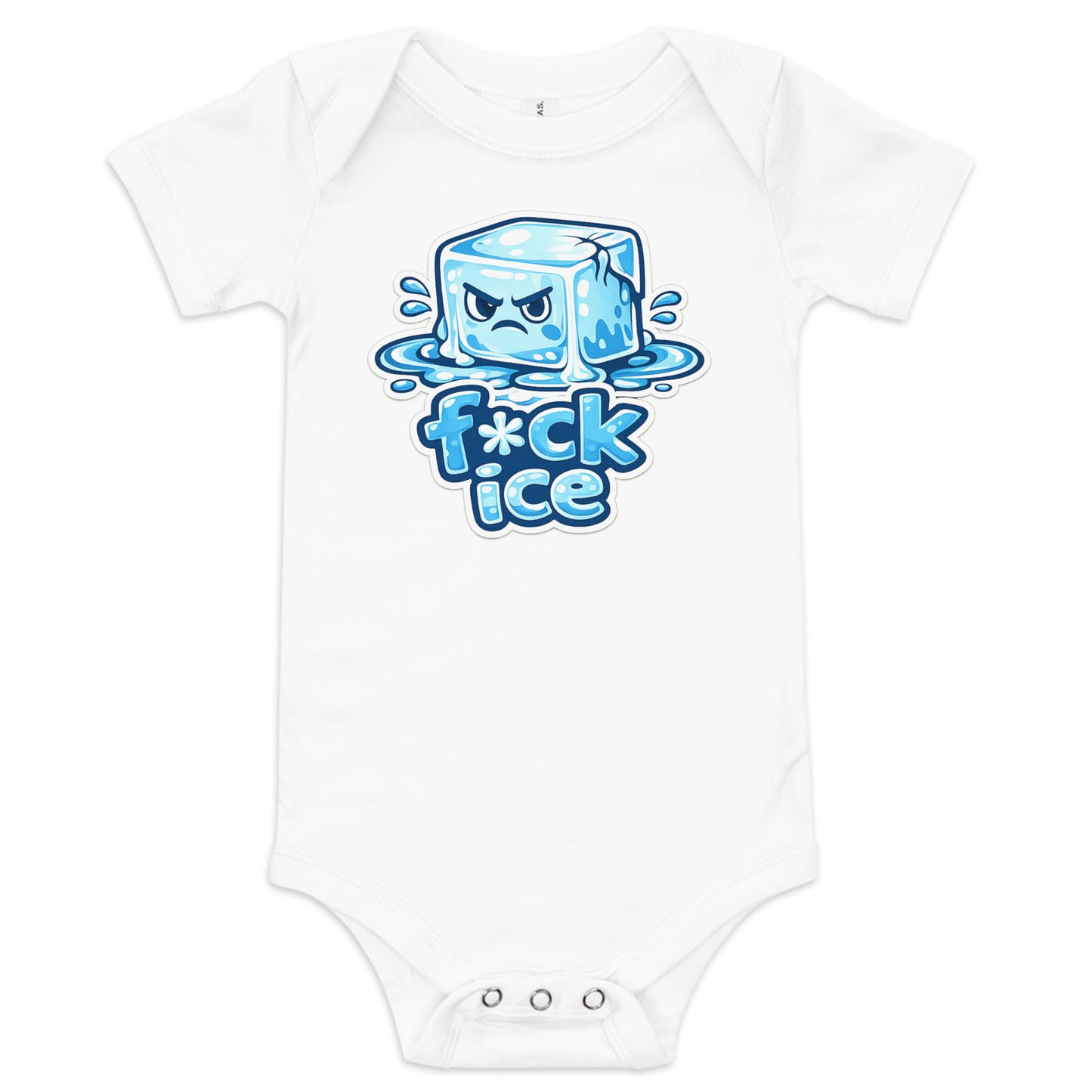 Fck Ice baby onesie white