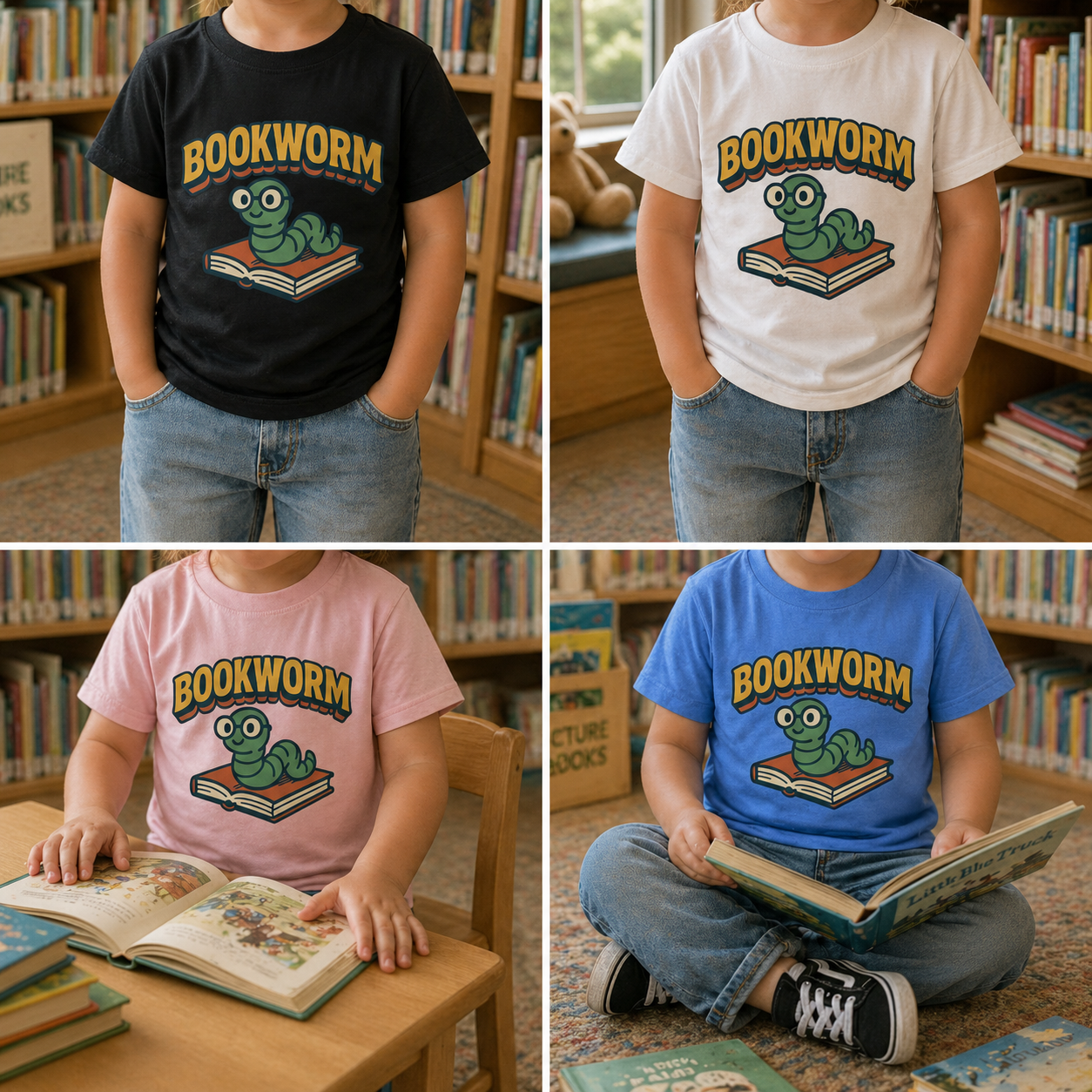 Bookworm toddler tee kids lifestyle