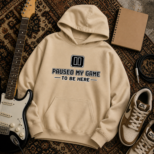 Paused My Game gamer dad hoodie lifestyle