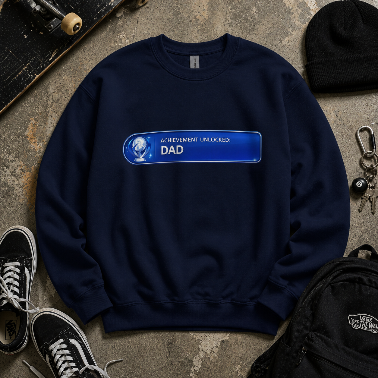 Achievement Unlocked Dad PlayStation crewneck lifestyle