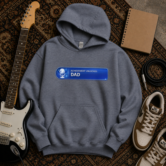 Achievement Unlocked Dad PlayStation hoodie lifestyle