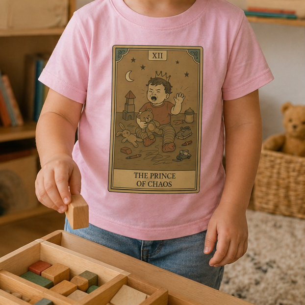 Prince of Chaos toddler tee lifestyle