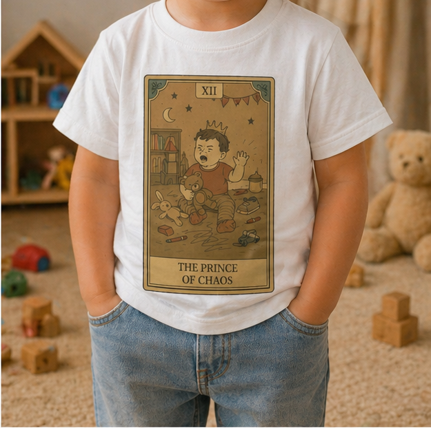 Prince of Chaos toddler tee lifestyle