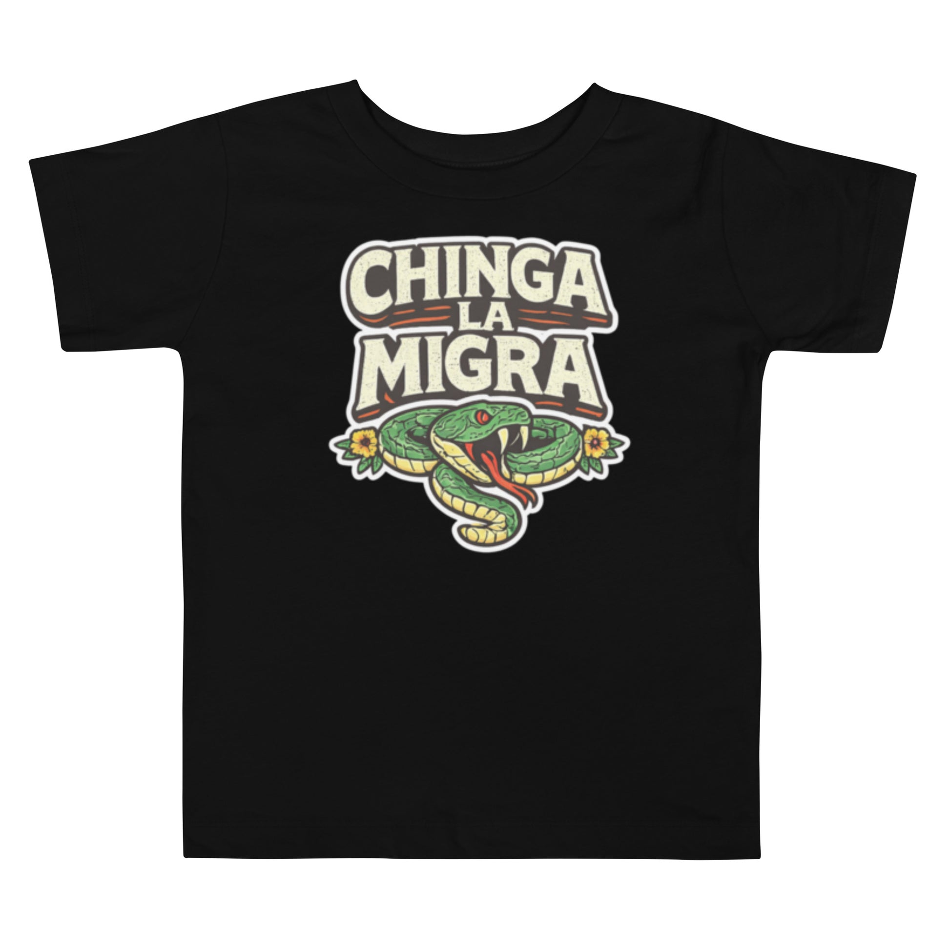 Chinga La Migra toddler tee black