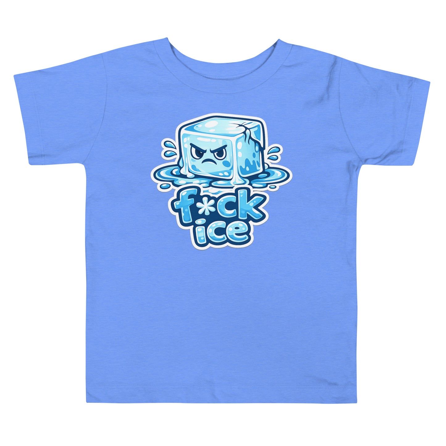 Fck Ice toddler tee heather columbia blue