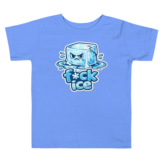 Fck Ice toddler tee heather columbia blue