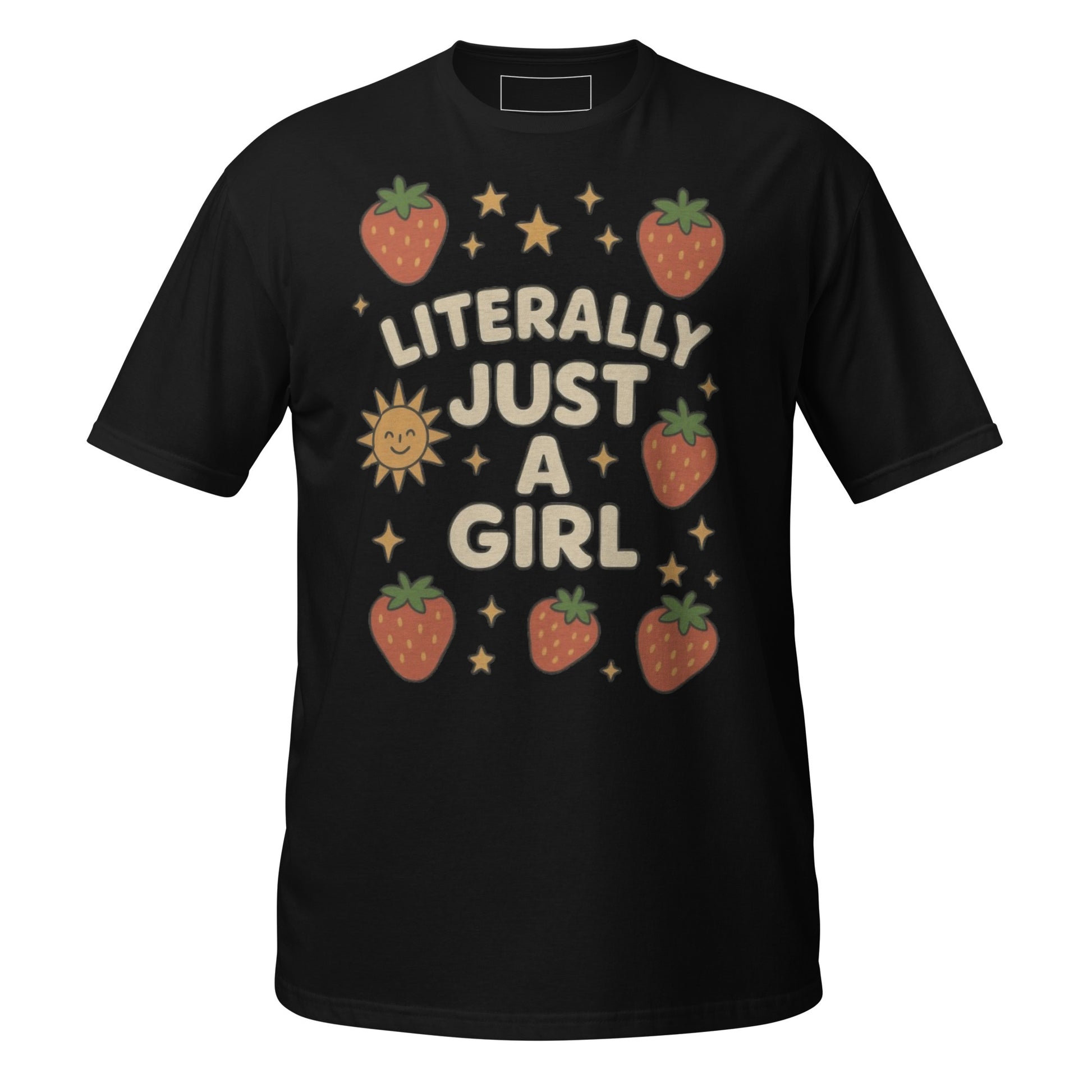 Just a Girl unisex tee black front