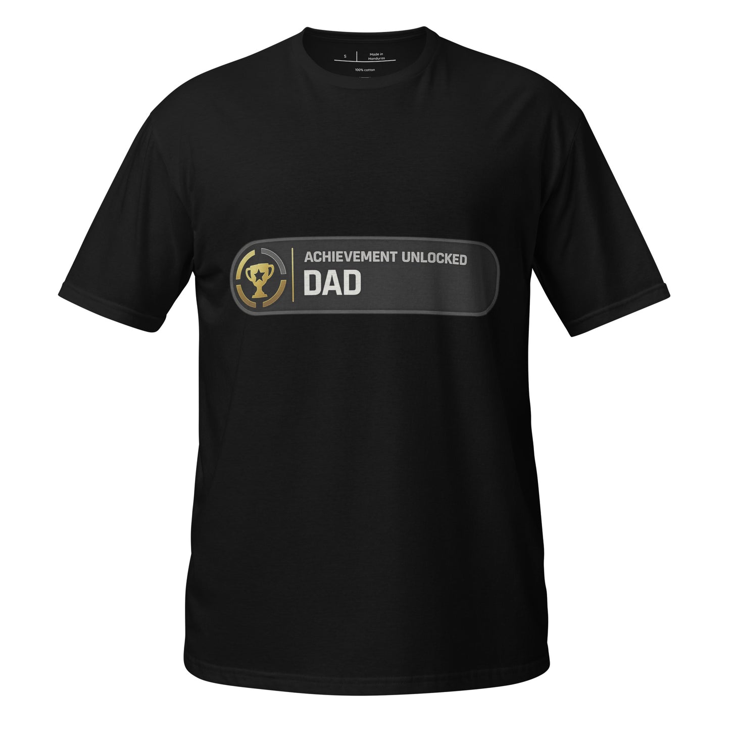 Achievement Unlocked Dad Xbox tee black front