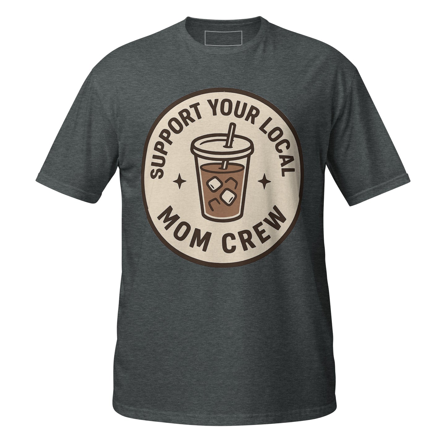 Mom Crew unisex tee dark heather front