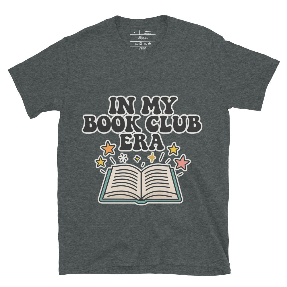 Book Club Era unisex tee dark heather front