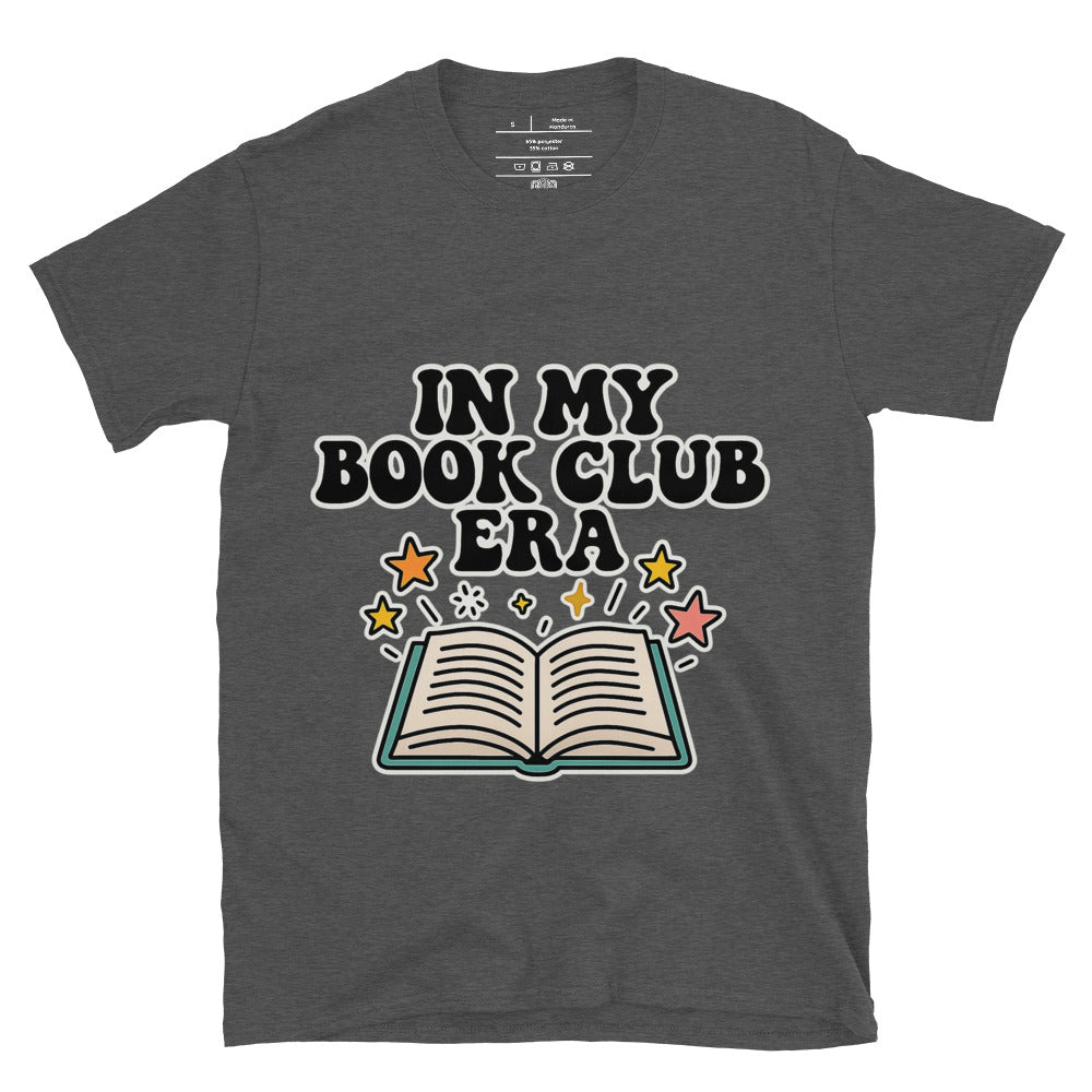 Book Club Era unisex tee dark heather grey front