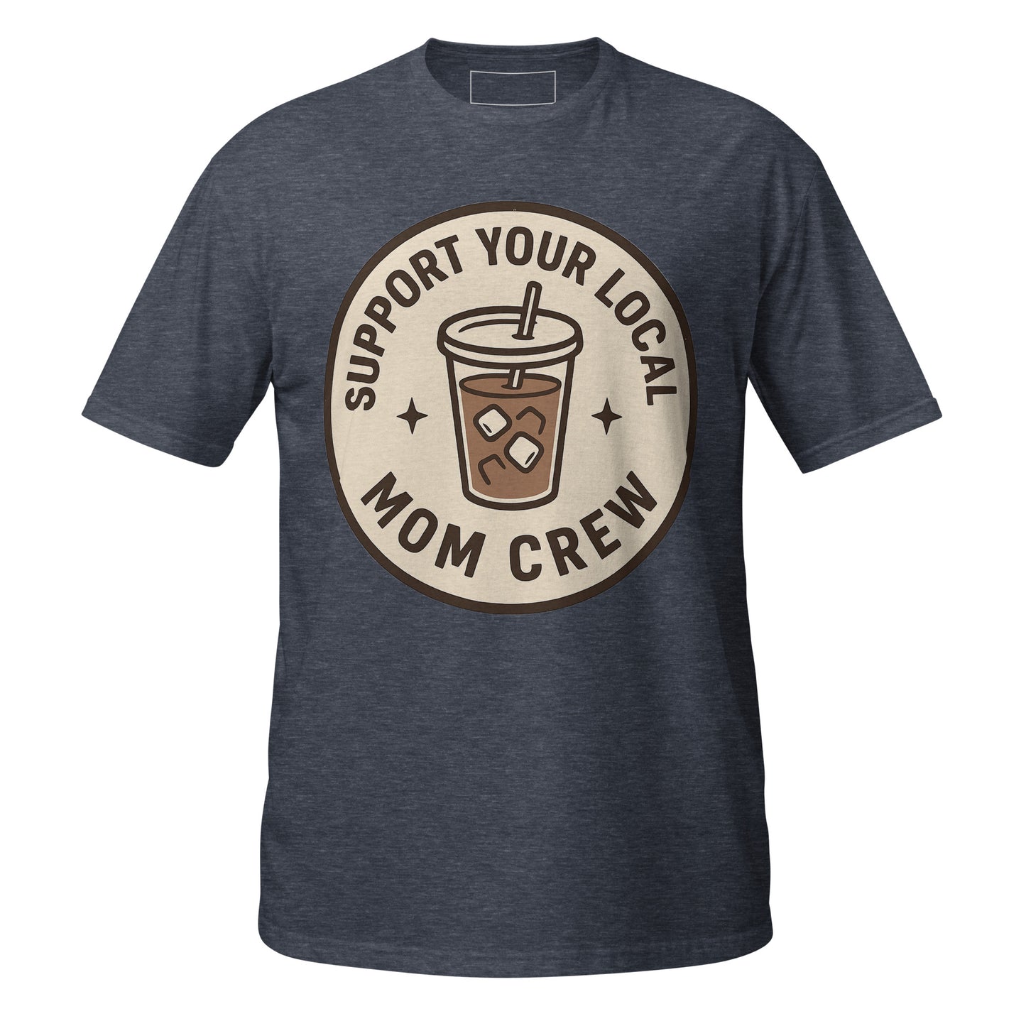 Mom Crew unisex tee heather navy front