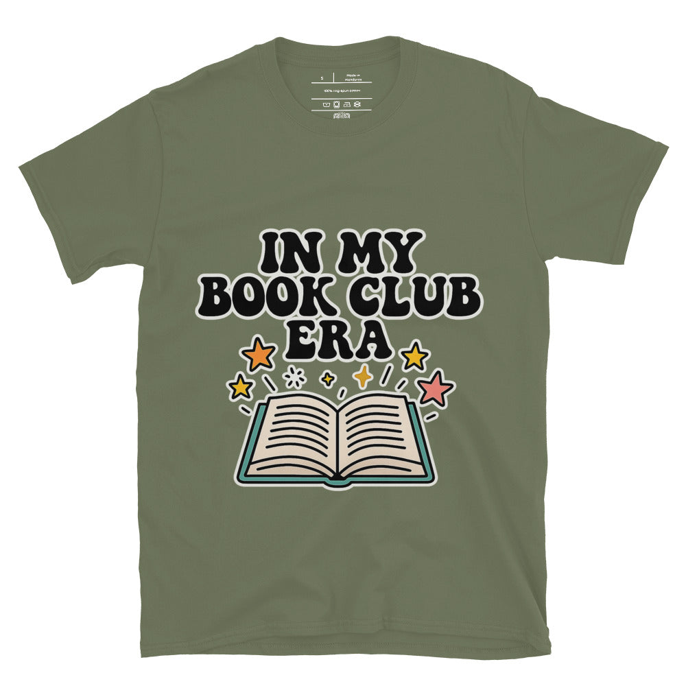 Book Club Era unisex tee military green front