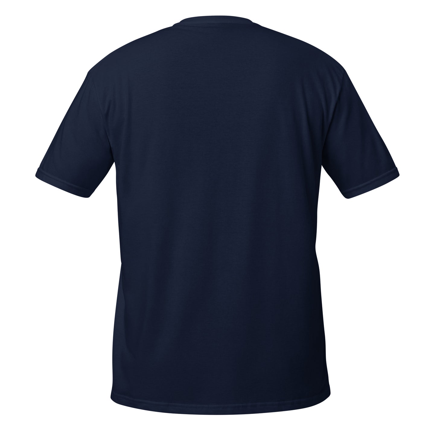 Just a Girl unisex tee navy back