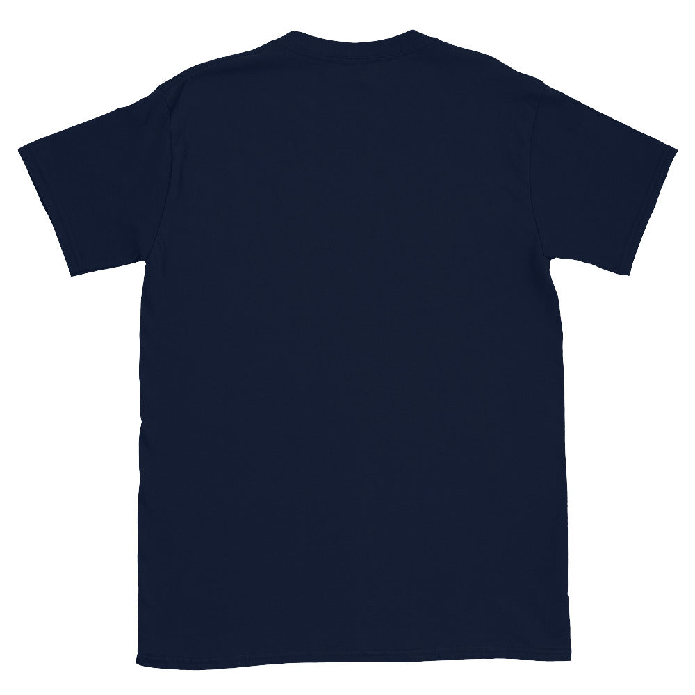Book Club Era unisex tee navy back