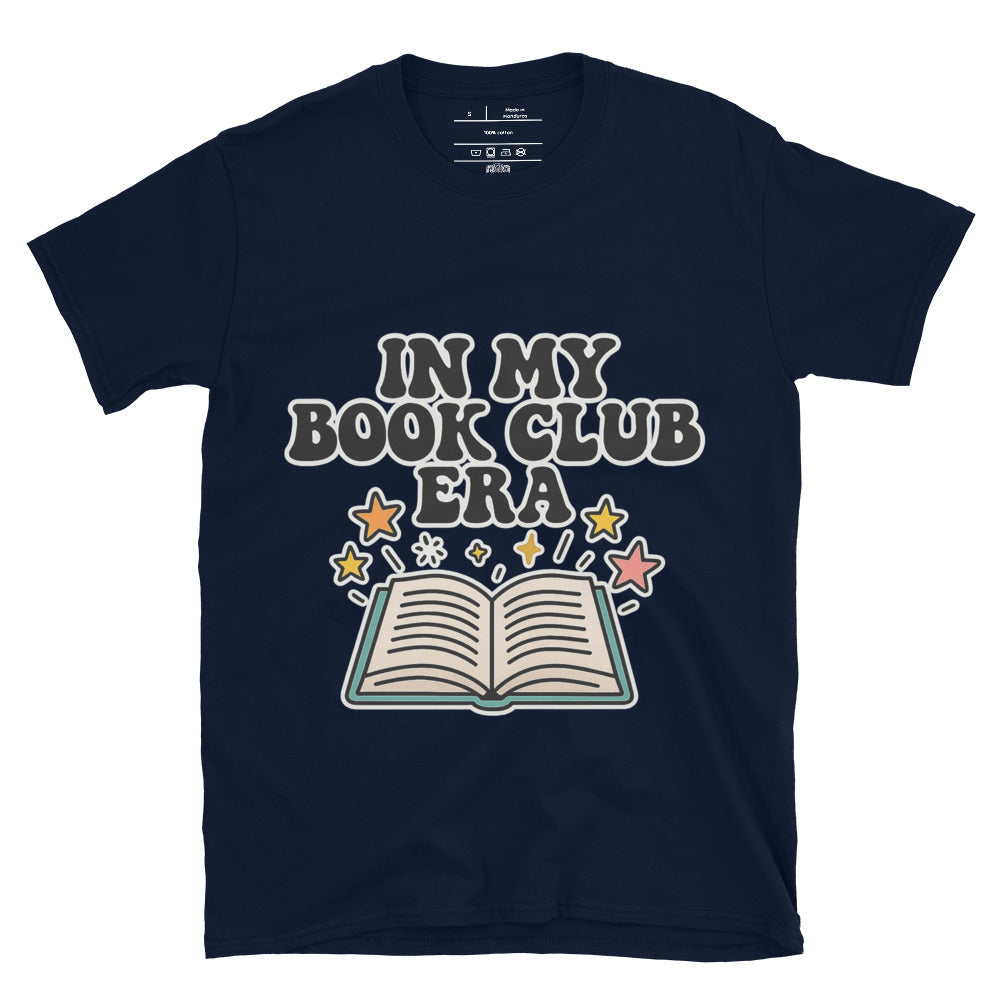 Book Club Era unisex tee navy front