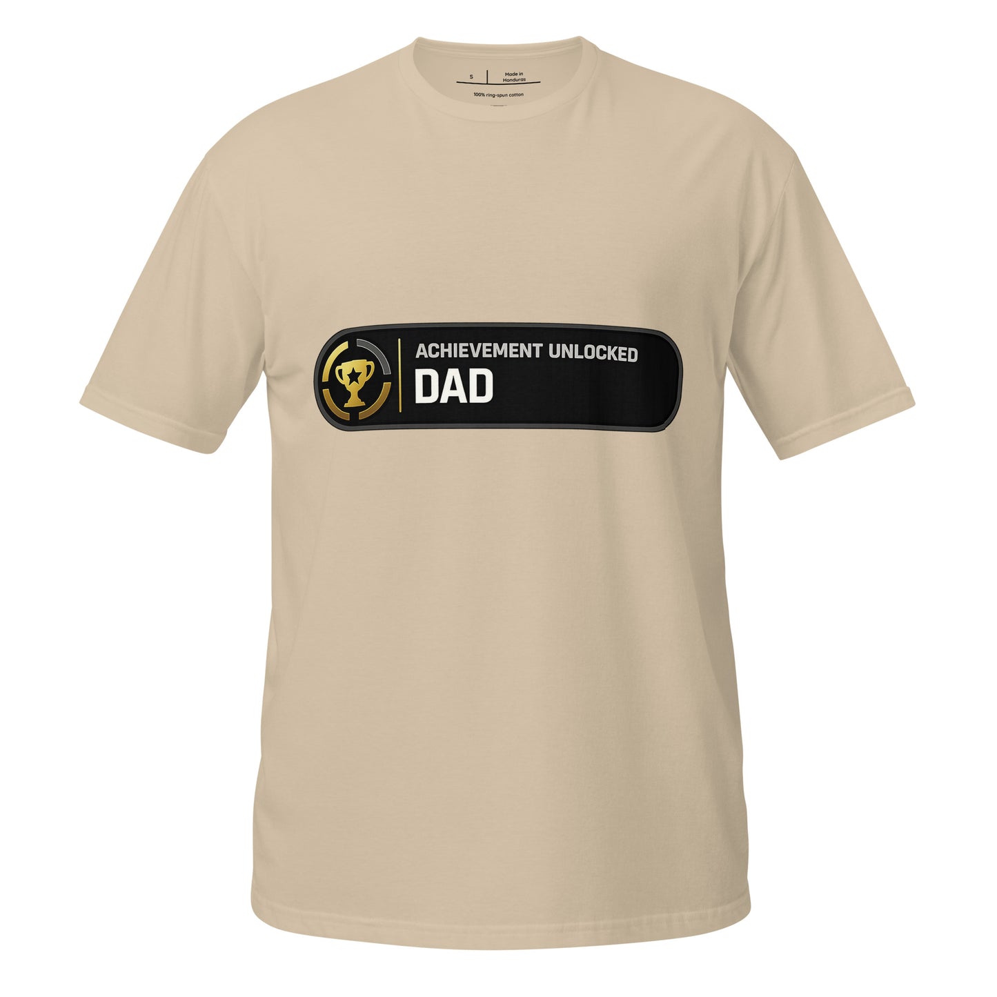 Achievement Unlocked Dad Xbox tee sand front