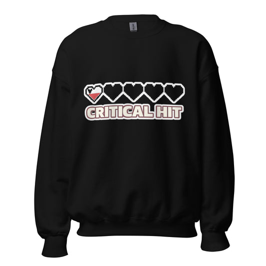 Crit Hit unisex crewneck black front
