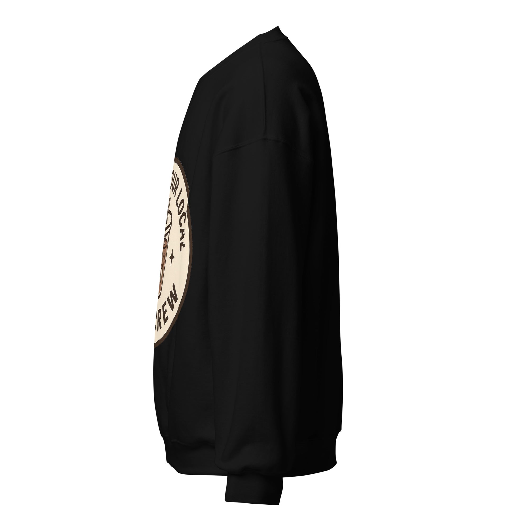 Mom Crew unisex crewneck black left