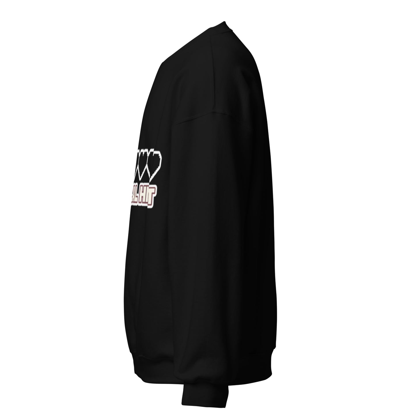 Crit Hit unisex crewneck black left