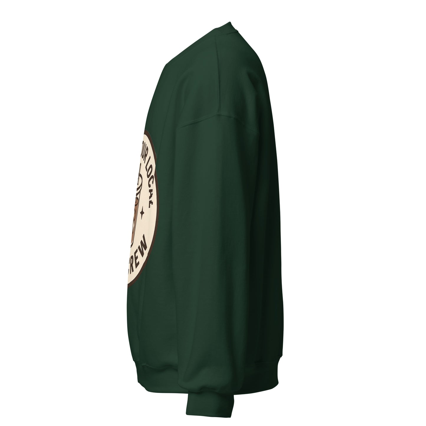 Mom Crew unisex crewneck forest green left
