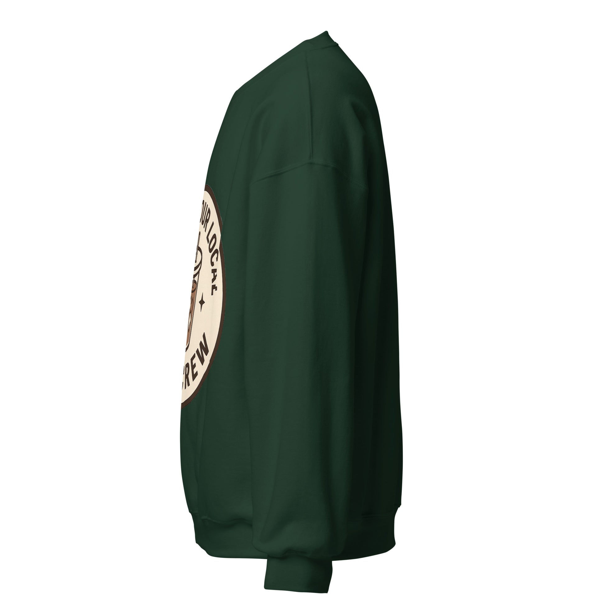 Mom Crew unisex crewneck forest green left