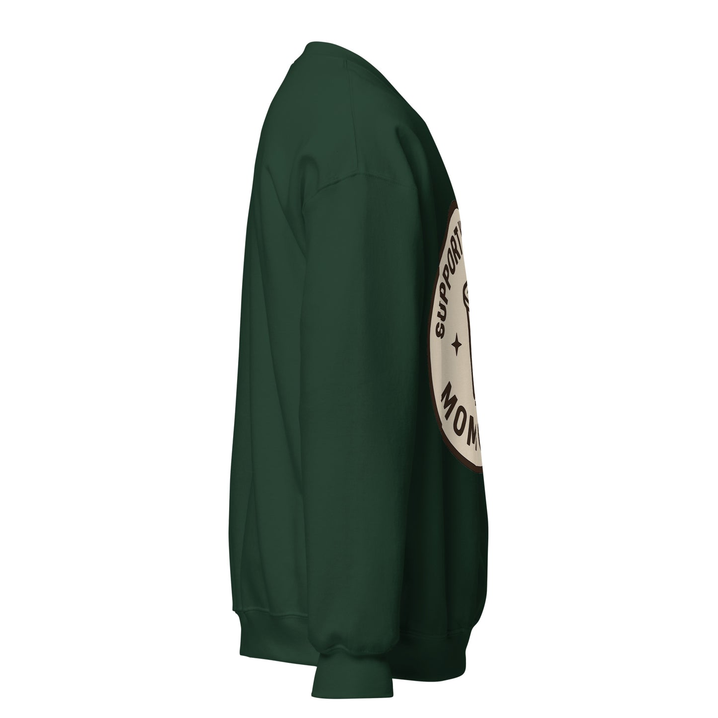 Mom Crew unisex crewneck forest green right