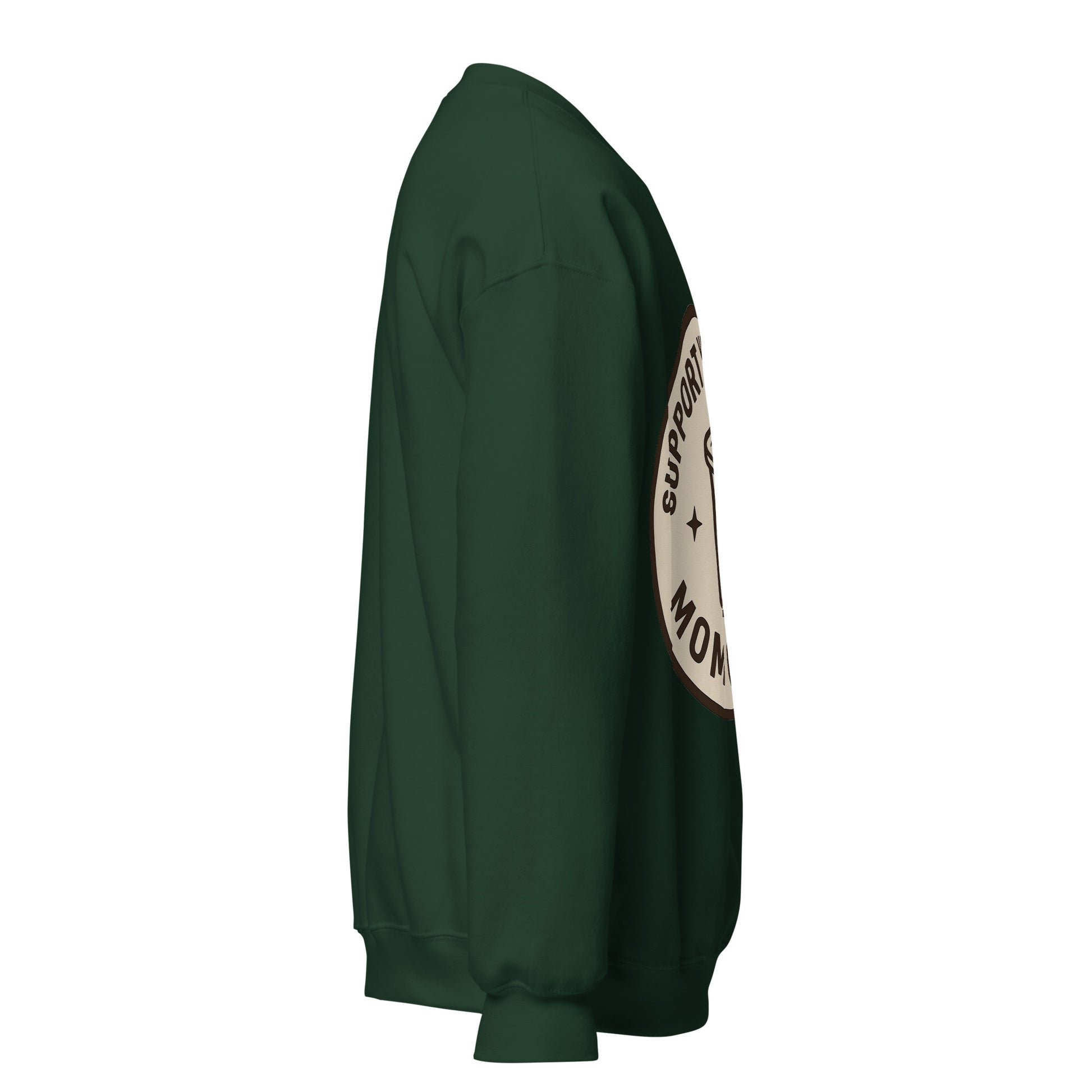 Mom Crew unisex crewneck forest green right