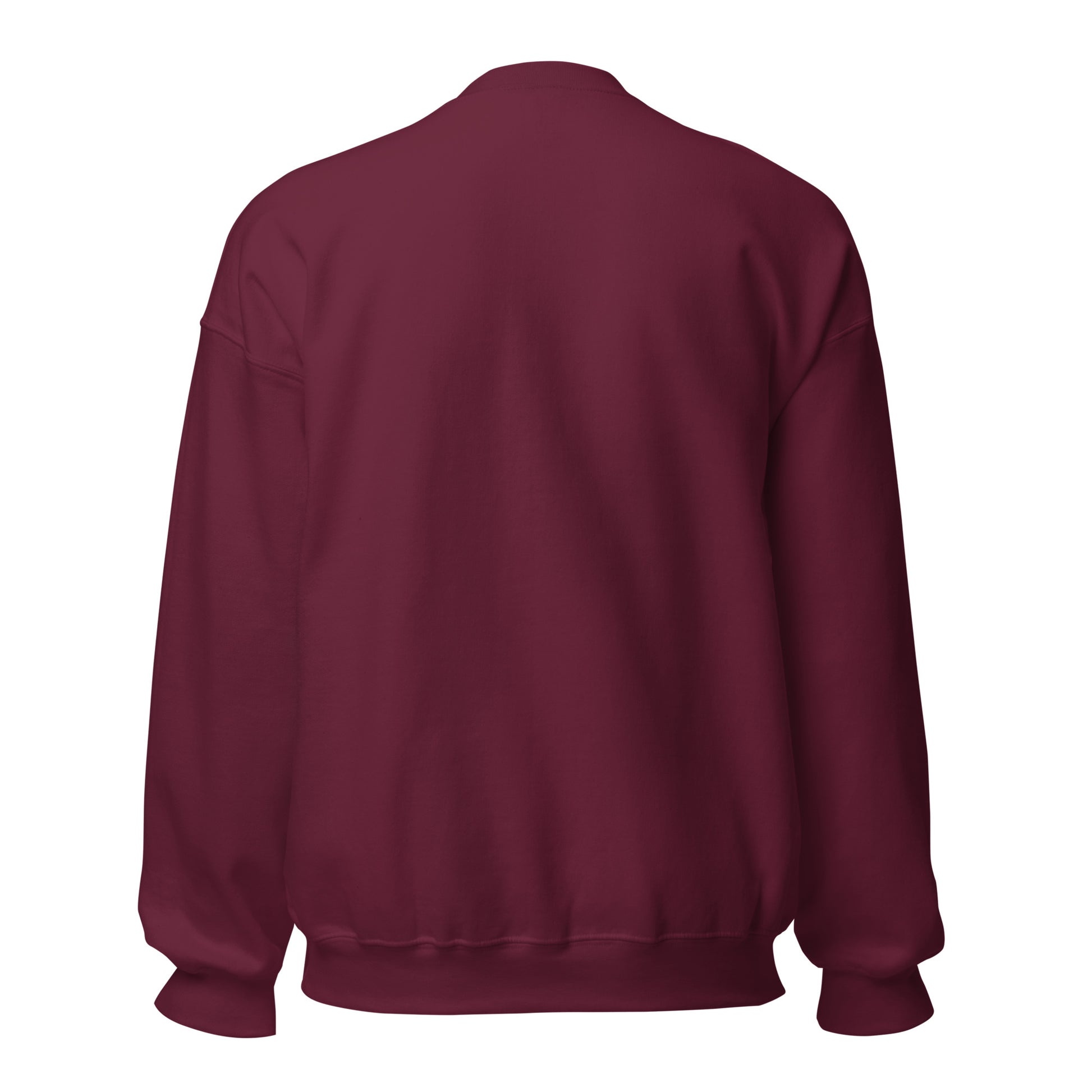 Mom Crew unisex crewneck maroon back