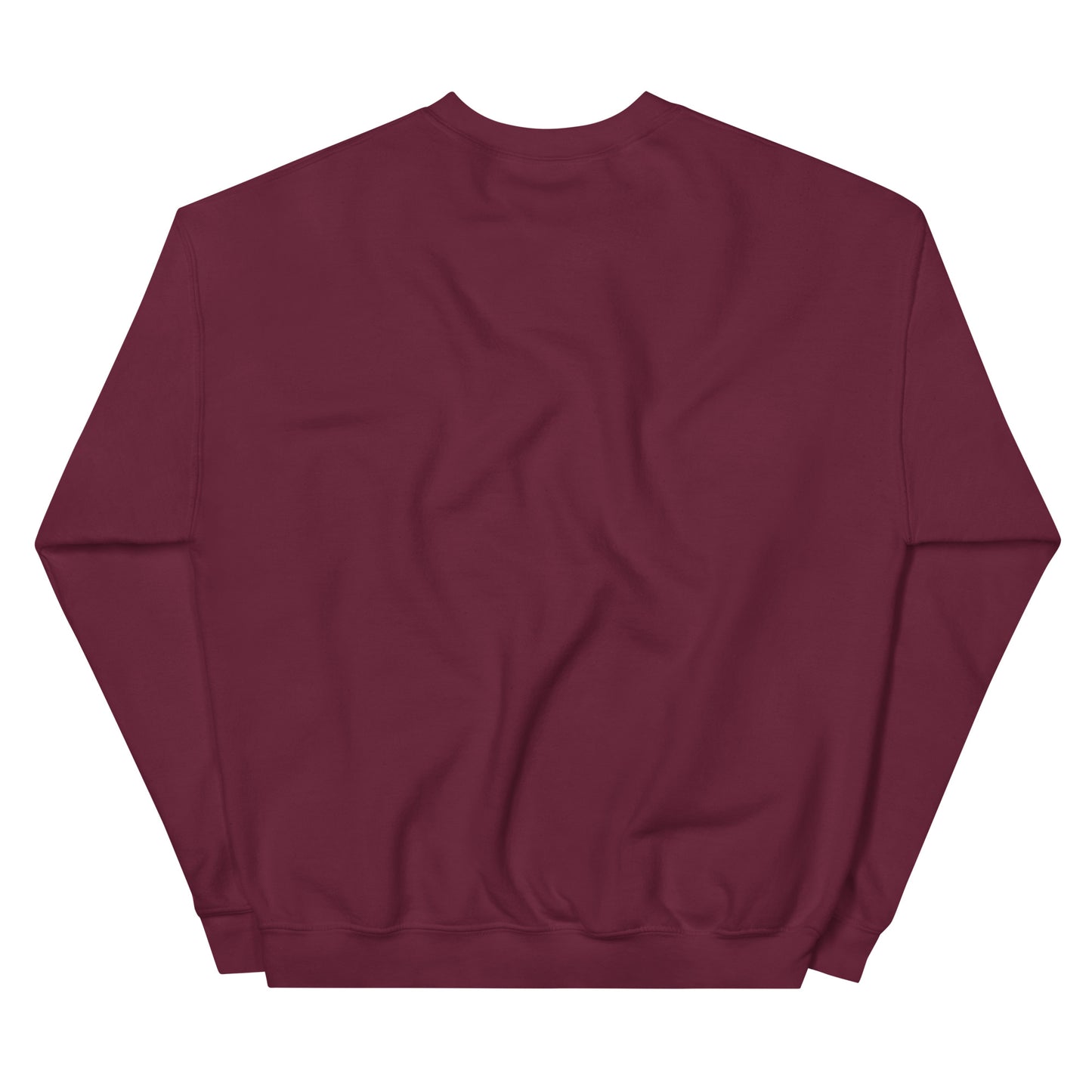 Book Club Era unisex crewneck maroon back