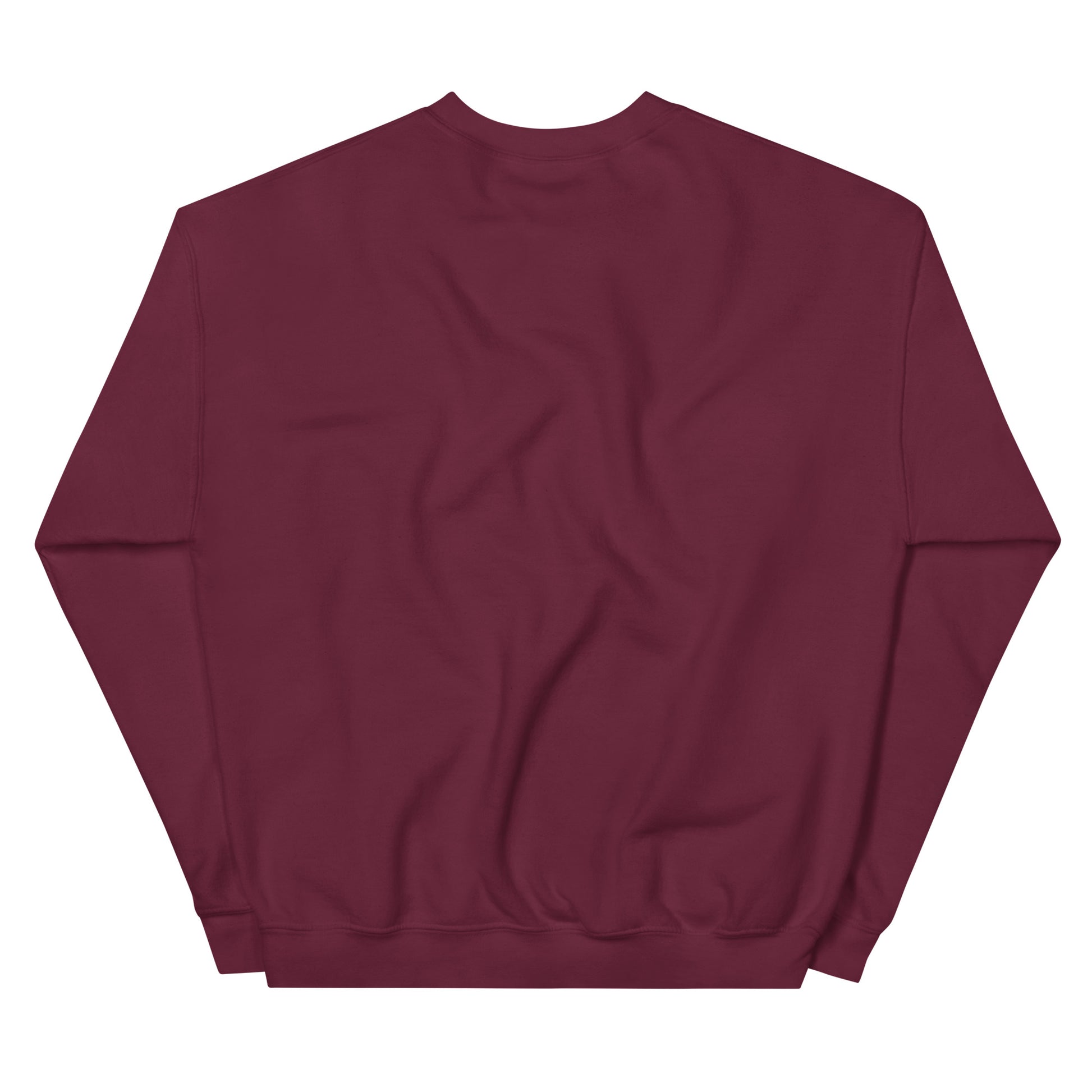 Book Club Era unisex crewneck maroon back