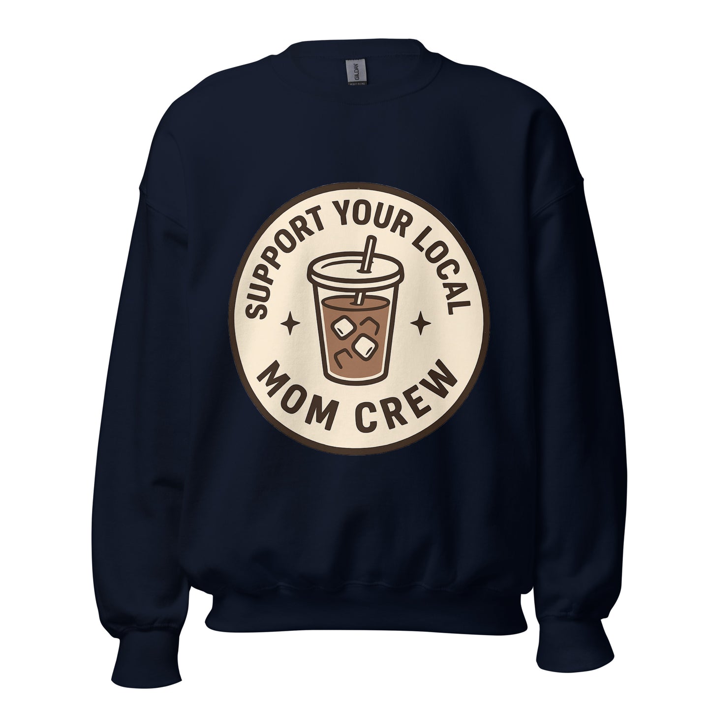 Mom Crew unisex crewneck navy front