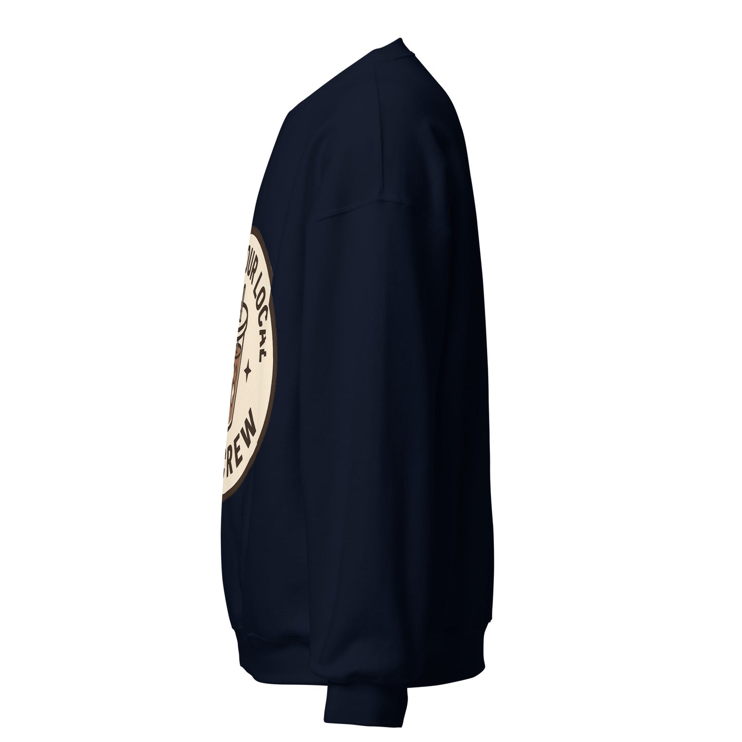 Mom Crew unisex crewneck navy left