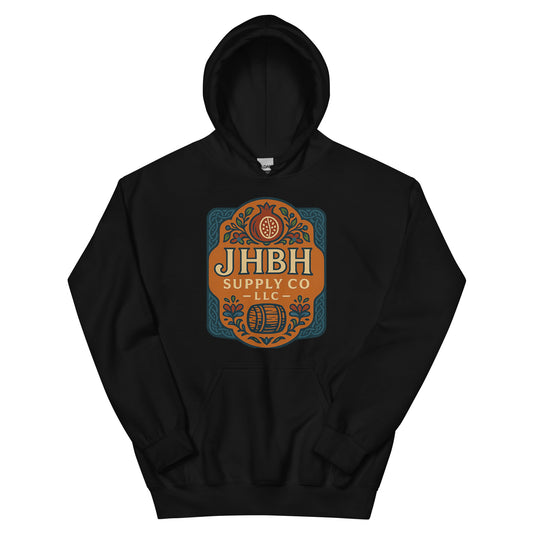 JHBH unisex hoodie black front