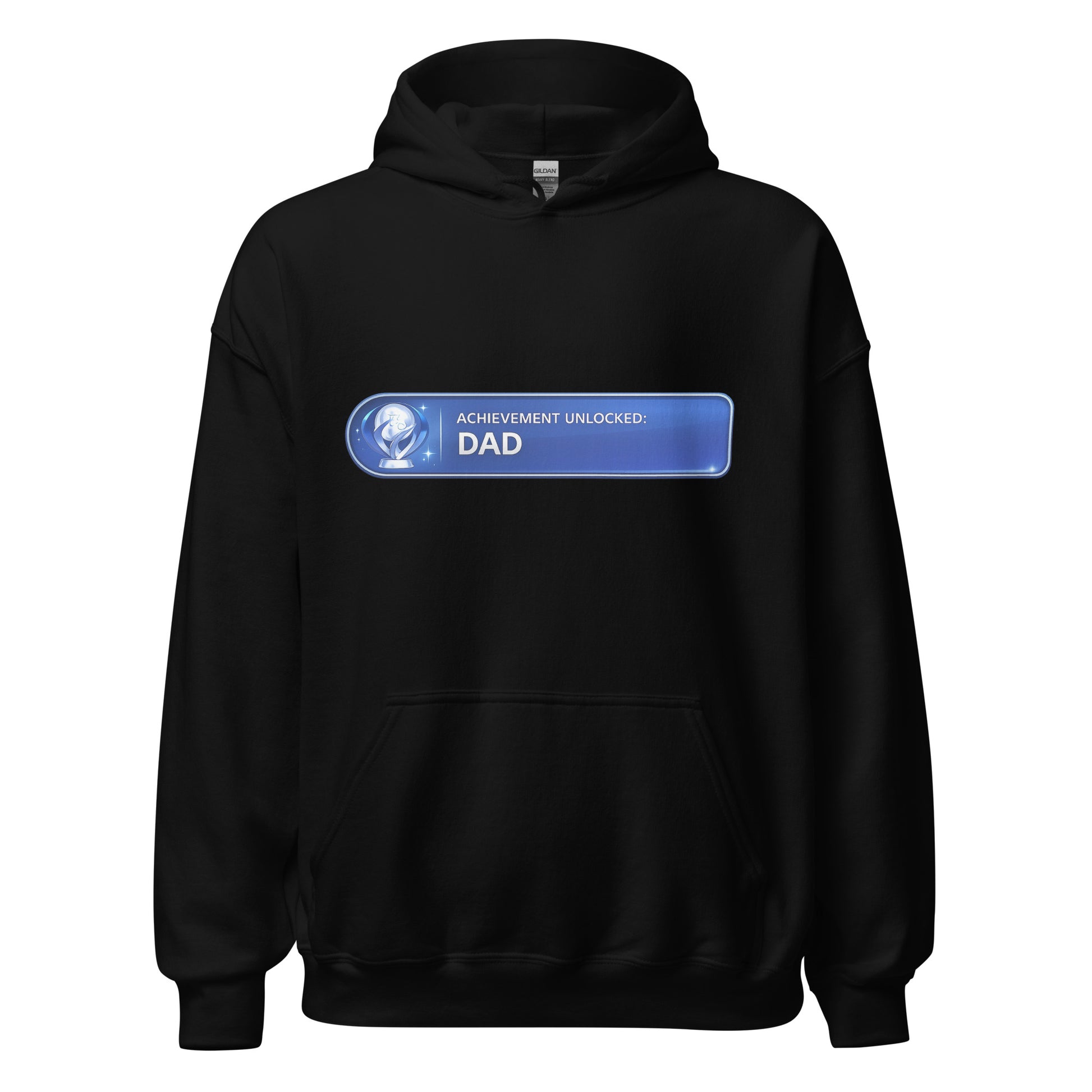 Achievement Unlocked Dad PlayStation hoodie black front