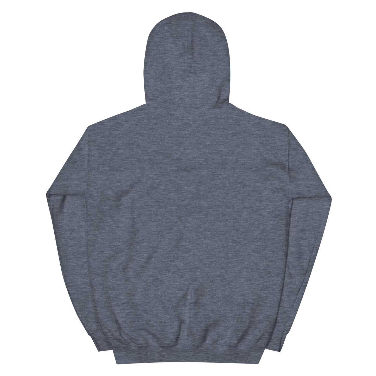 Just a Girl unisex hoodie heather sport dark navy back